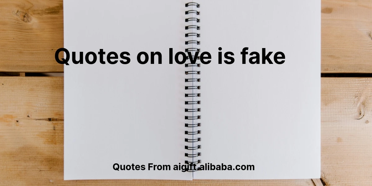 quotes on love is fake