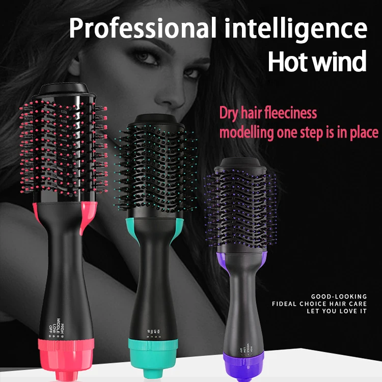 amazon best sellers Hot selling Hair Dryer and Styler One step Hot air Brush Hair Brush Rotating Styler1 salon ionic hot air brush Multi-functional 1000W High power One step hair dryer and styler