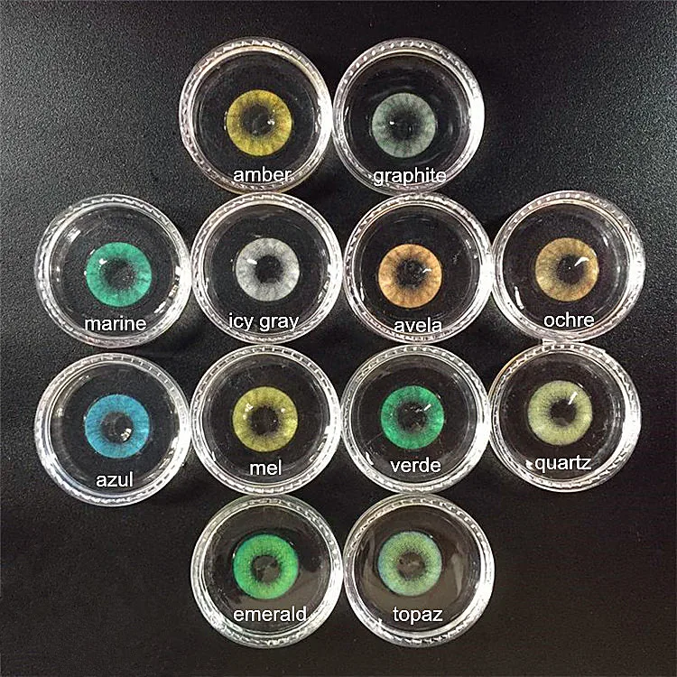 

Accept private label 1 year HD color eye lenses natural 12 colors beauty style wholesale contact lens