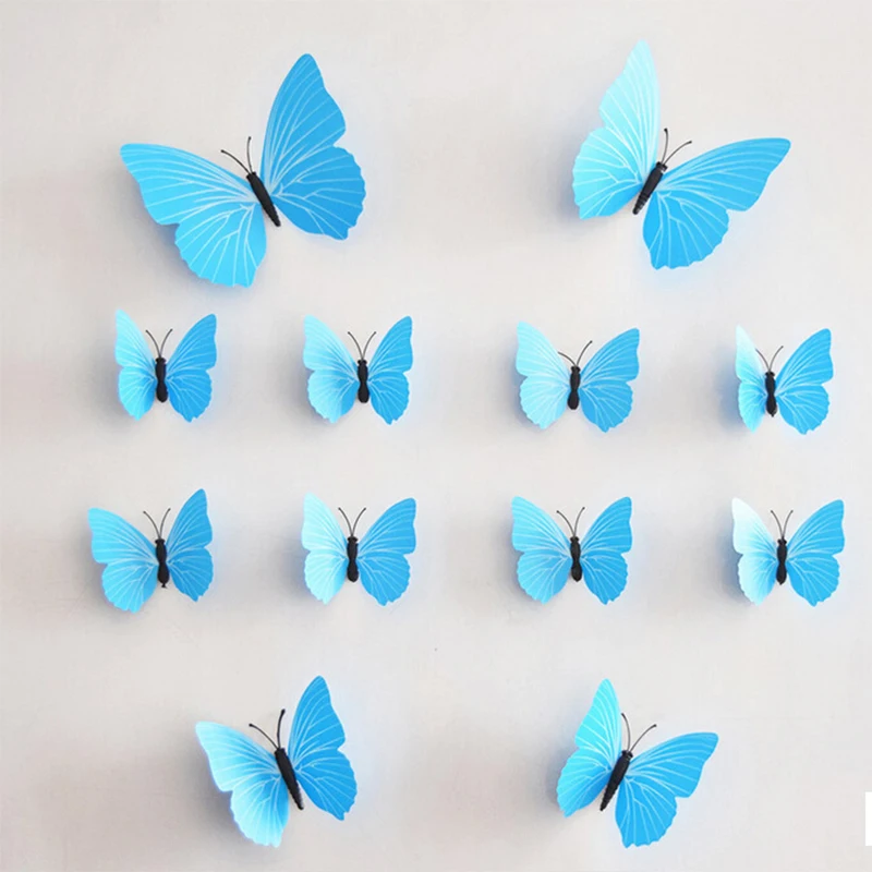 

PVC 3d Butterfly wall decor cute Butterflies wall stickers art Decals home Decoration room wall art