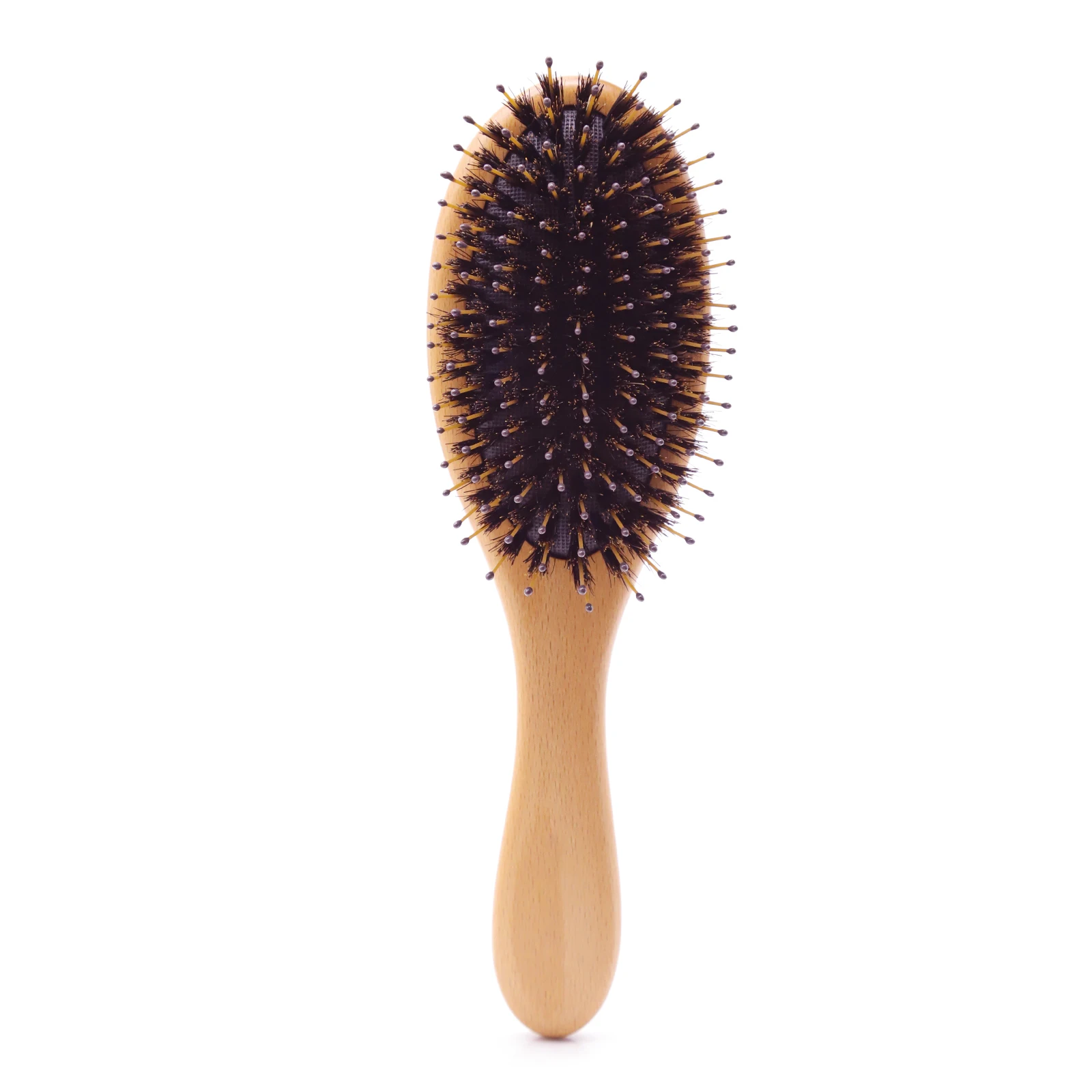 

wooden hair Detangle brush natural boar bristle nylon brush for woman portable paddle brush eco-friendly factory direct sale