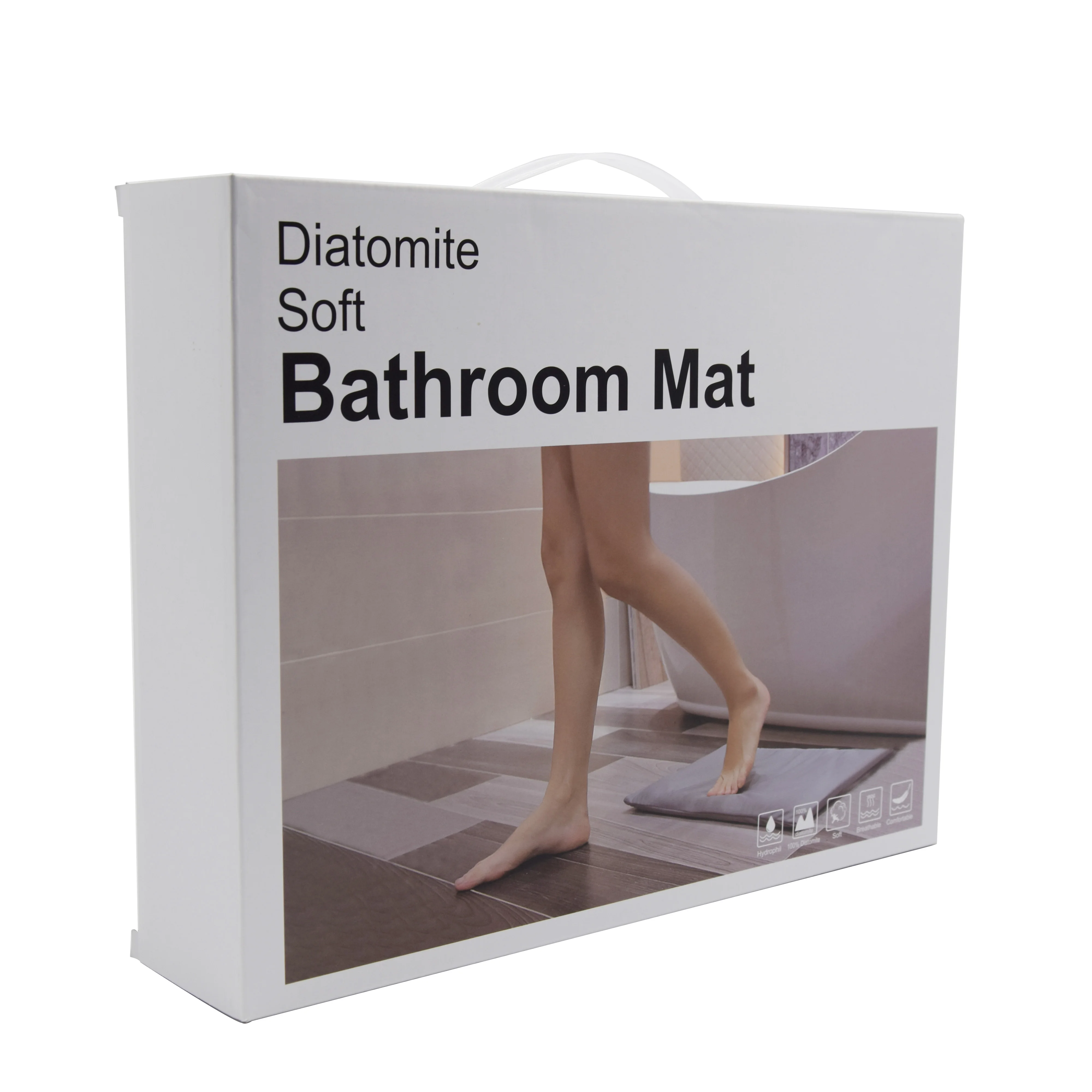 

Powder Foot Soft Mat Diatomite Mat Bath with Bag, Blue/green/pink/grey