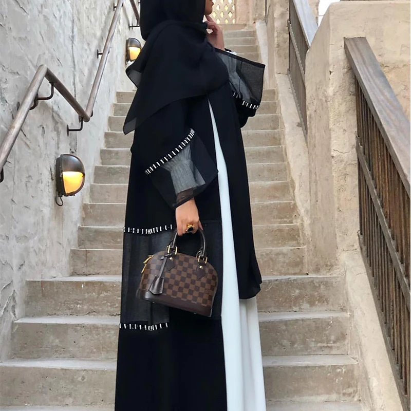 

LSM191 New Egyptian Abaya Muslim Dress Shawl Designs Dubai 2020