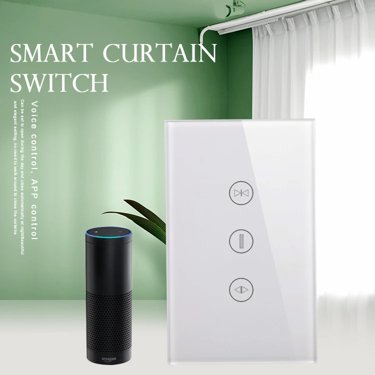 OEM Factory Amazon Alexa 10A US Standard TUYA Wifi Light Switch Wifi Smart Curtain Switch
