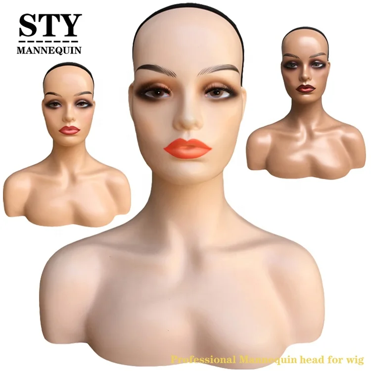 

STY mannequin necklace holder mannequin bust female realistic makeup mannequin head tete de mannequin pour perruque, Shown in the picture