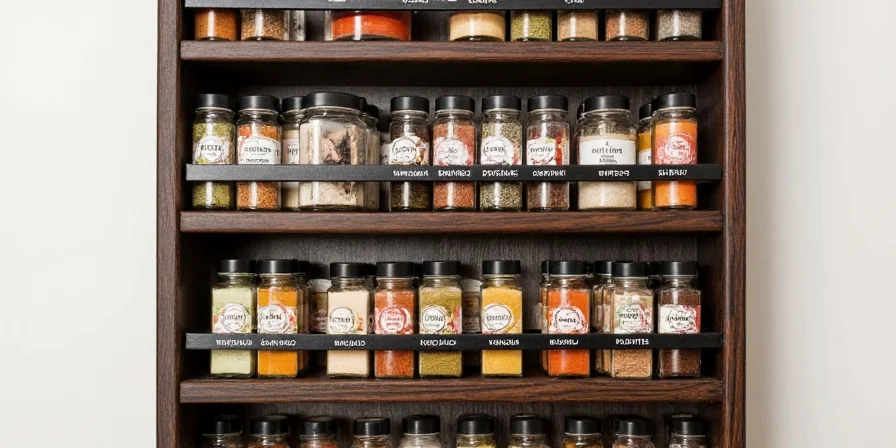 Well-organized spice drawer