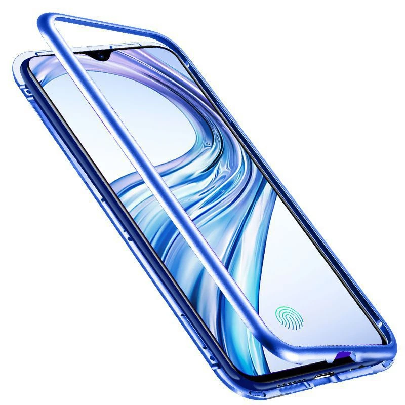 

Luxury 360 Full Magnetic Adsorption Case For IPhone 12 11 7 8 XR XS Max X Tempered Glass Back Cover Case