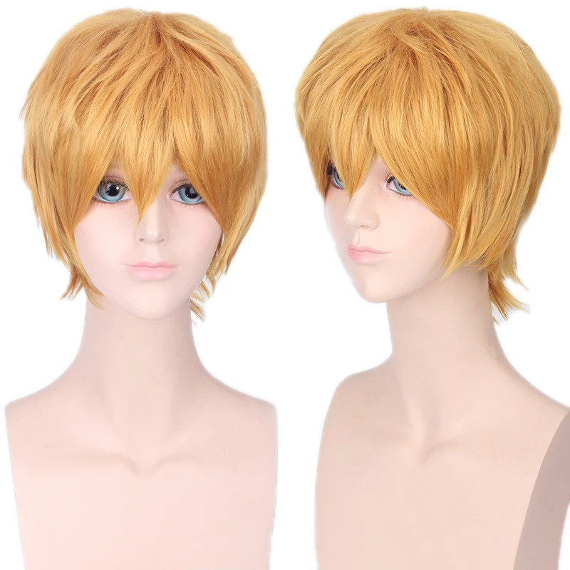 

Men's Universal Wig Colorful Short Hair Anime Comic Exhibition Cosplay Hair High Temperature Silk Game COS Game Wigs, Pic showed