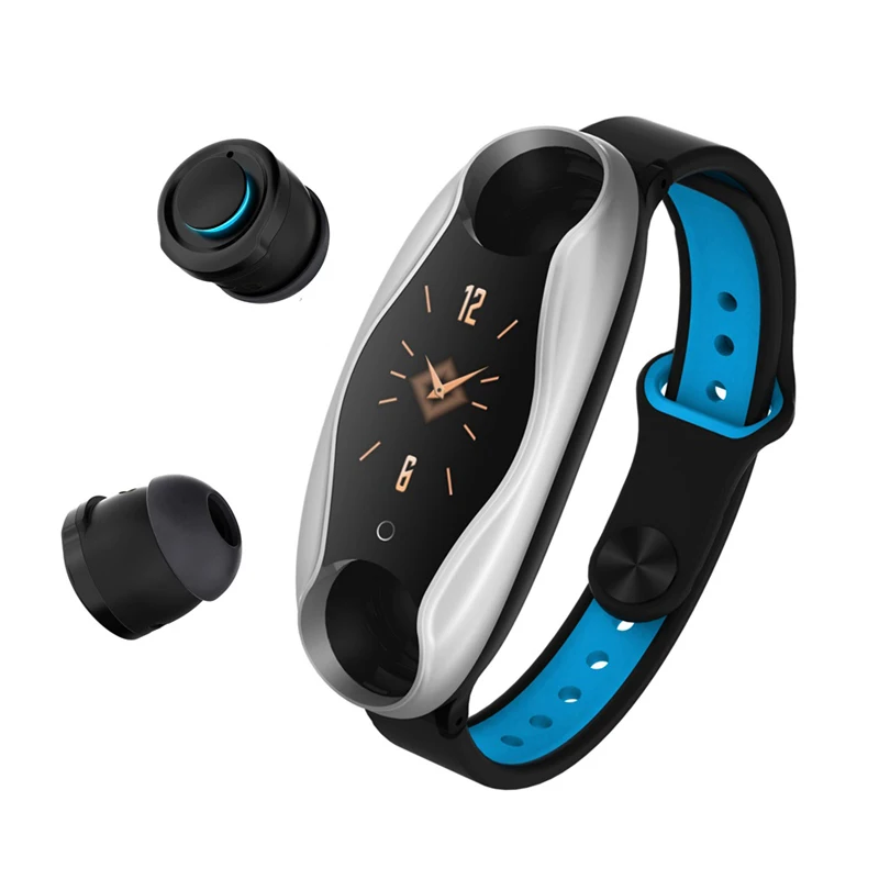 T90 Men Smart Watch Earphone 2 in 1 BT 5.0 Women Smart Watch Android IOS BT Call Support Fitness Bracelet LT04