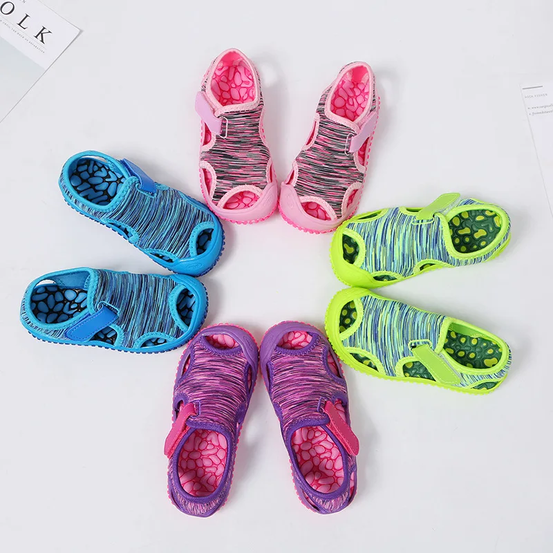 

2021 new Children's summer Baotou sports sandals Velcro beach shoes Wholesale DHL/Fedex