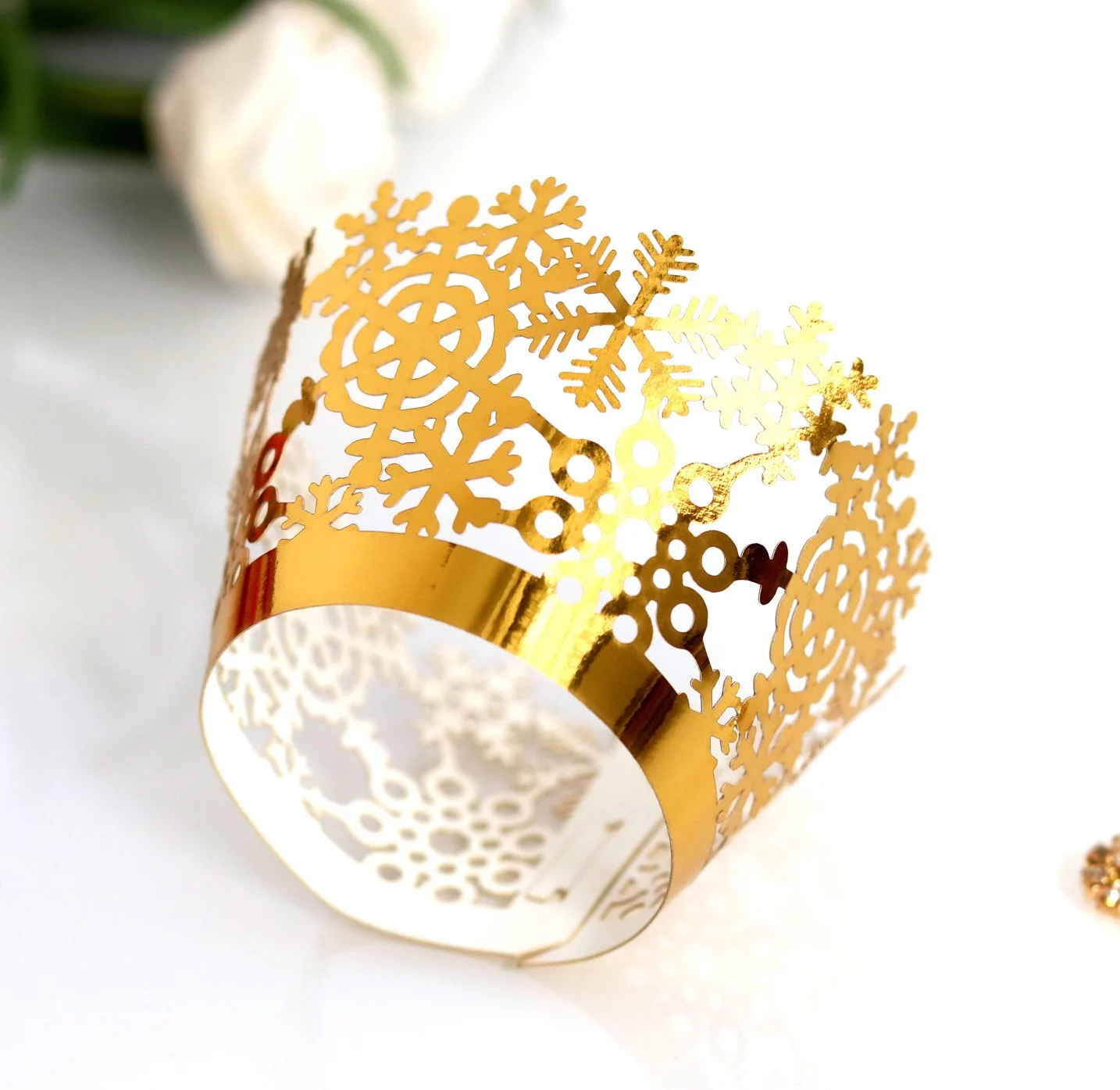 

5*5*8CM Snowflake Design Baking Paper Cups Cupcake Liner For Cakes Disposable Cup Cake Papers Cup Cake Mould Paper