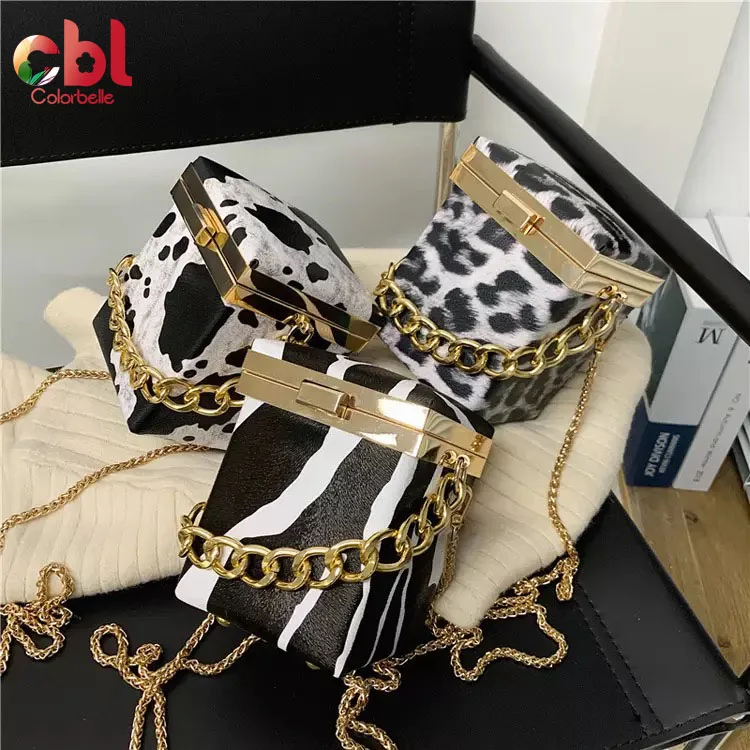 

Leopard clutch bag mini small handbags new chain women bags fashion for women clutch purse evening bags, As picture