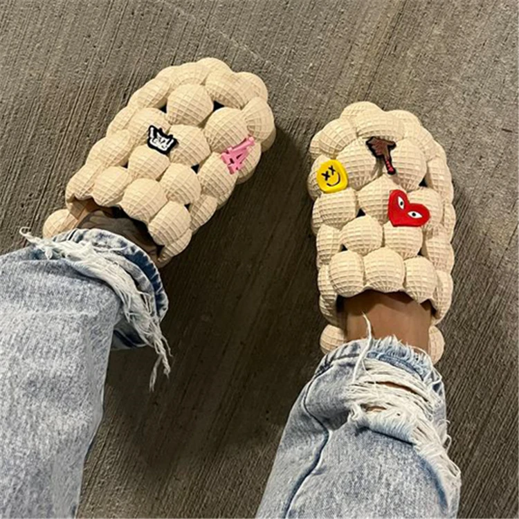 

drop shipping Womens Men eva Slipper slides Soft Warm Slip On House bubble Slippers Anti Skid Cozy plus size bubble slides, Customized color