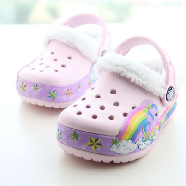 

Fur Lined Clogs Winter Garden Shoes Warm House Slippers Indoor Outdoor Mules, Blue,pink.red,fushia,lt.pink