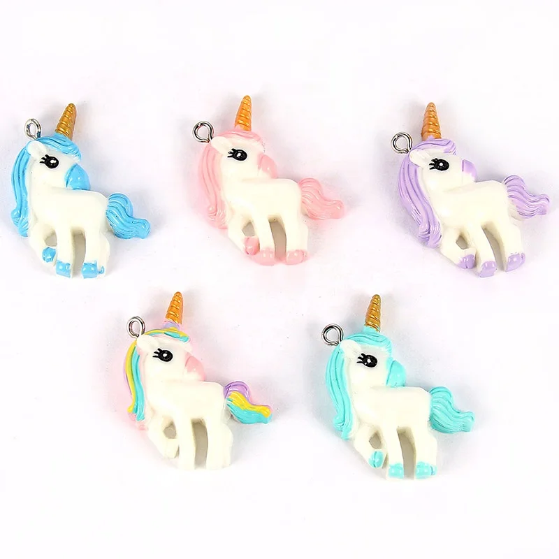 

Hot Selling Cartoon unicorn resin accessories diy jewelry accessories DIY Handmade Bracelet Necklace accessories For women craft, Picture