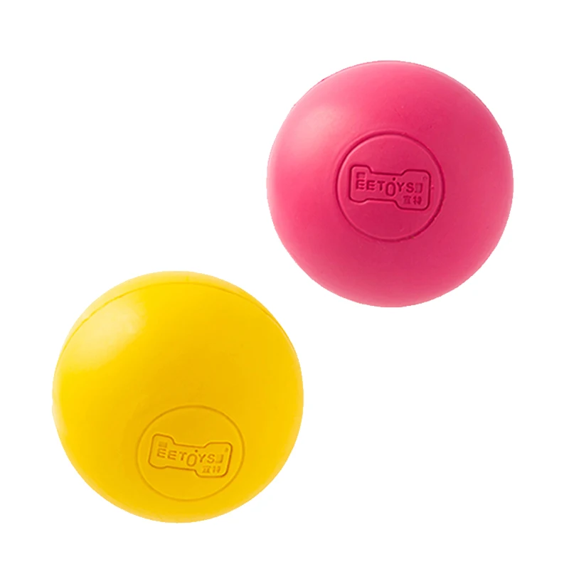 

wholesale pet products yellow solid rubber pet balls for dog, Picture shows