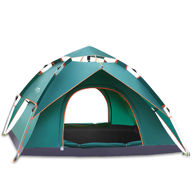 

1-2 3 4 Person Mini 8 Person Big Double Layer Strong Privacy Clear Instant Automatic Folding Outdoor Glamping Camping Popup Tent, Green