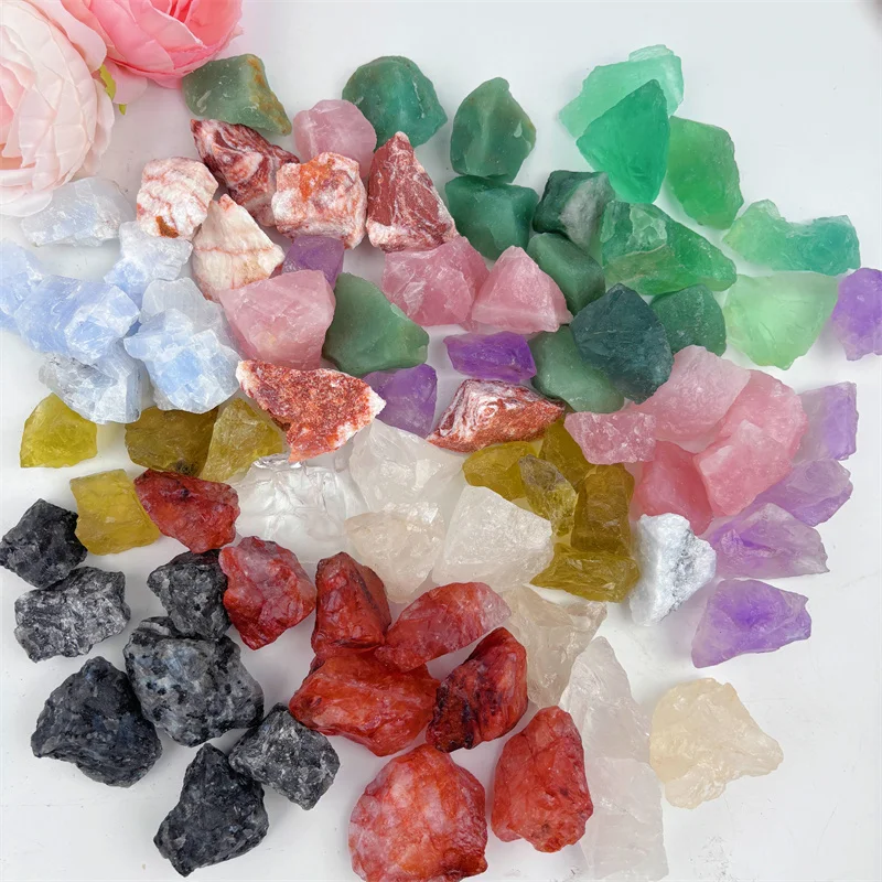 Natural Raw Crystals Rough Mineral Crystal Mix Material Fragrant Gem Stones for Healing