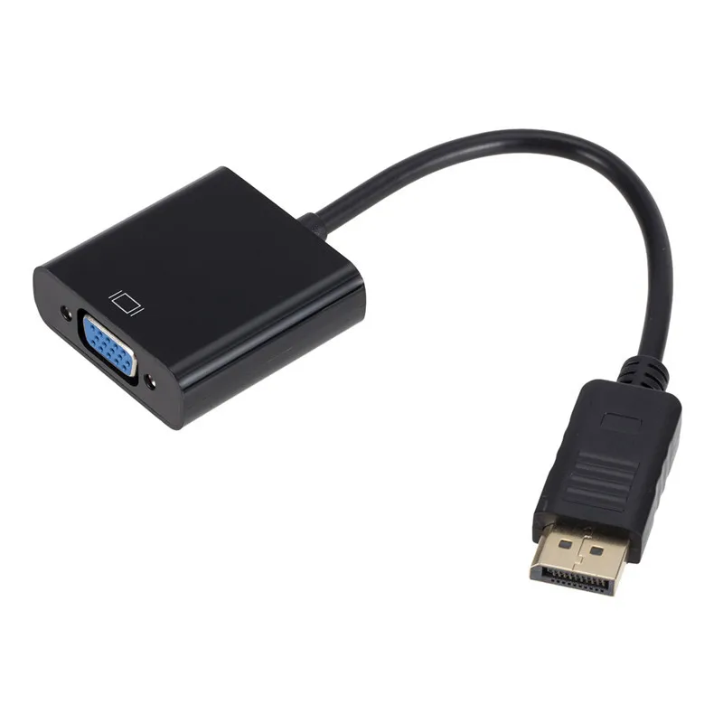 

Free Ship Display Port Male to VGA Female Converter 1080P Adapter Display Port Connectors Cable v1.1 New Hot