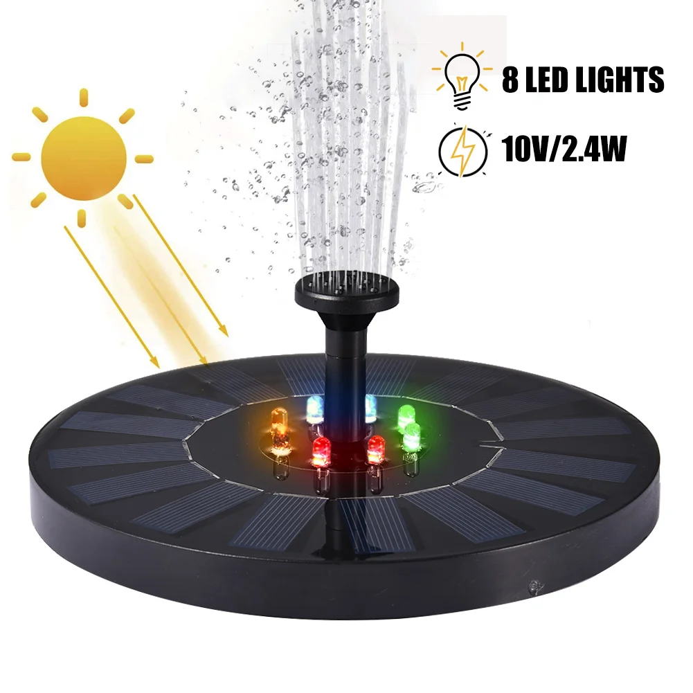 

Mini Solar Powered Fountain Garden Pool Pond Solar Panel Floating Fountain Garden Decoration Water Fountain Drop Shipping