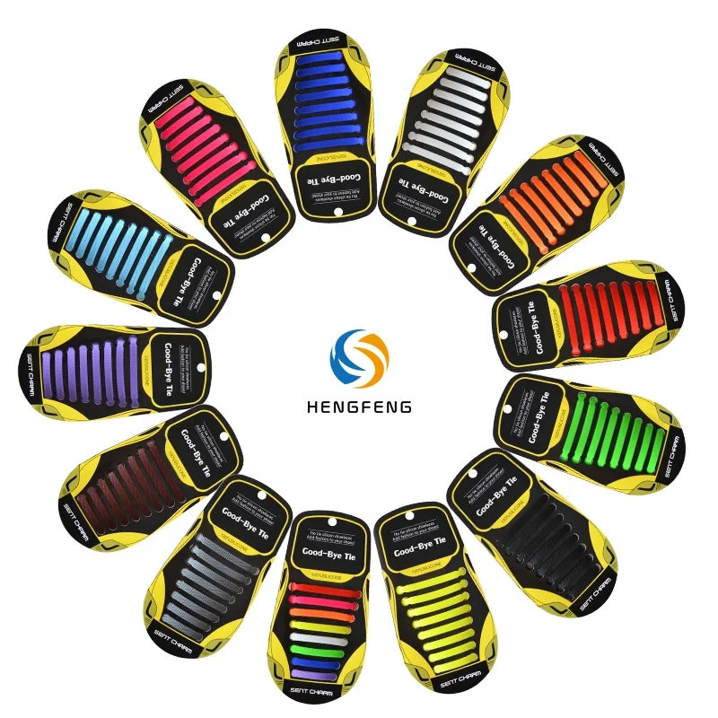 

Wholesale Color Silicone Shoelace No Tie Lazy Sport Rubber Shoelases Elastic Silicone Shoe Laces, Picture show or custom color
