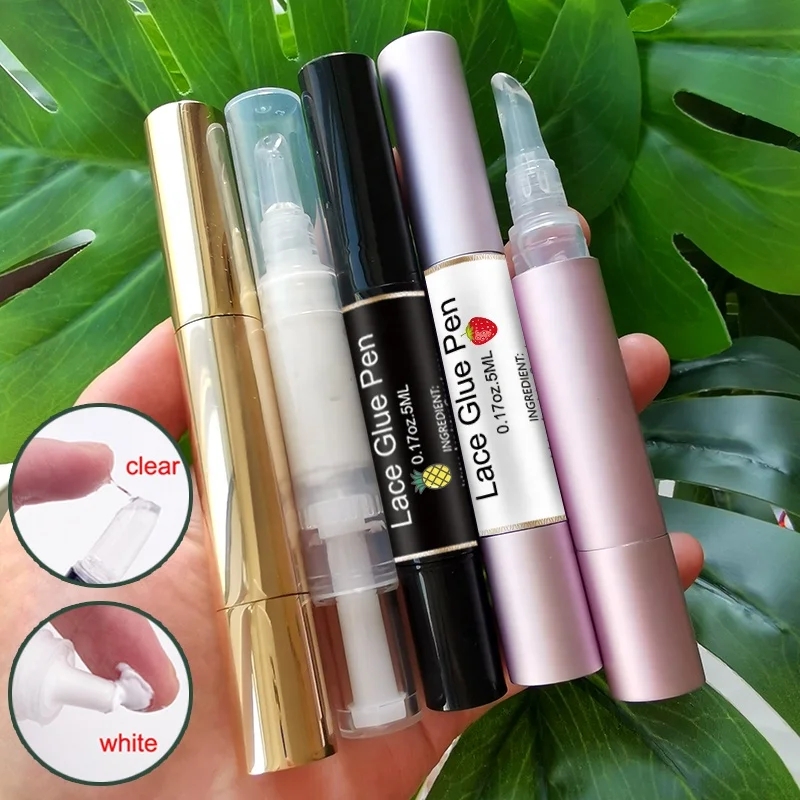 

New travel size small bottle 5 ml lace glue touch up pen, Transparent