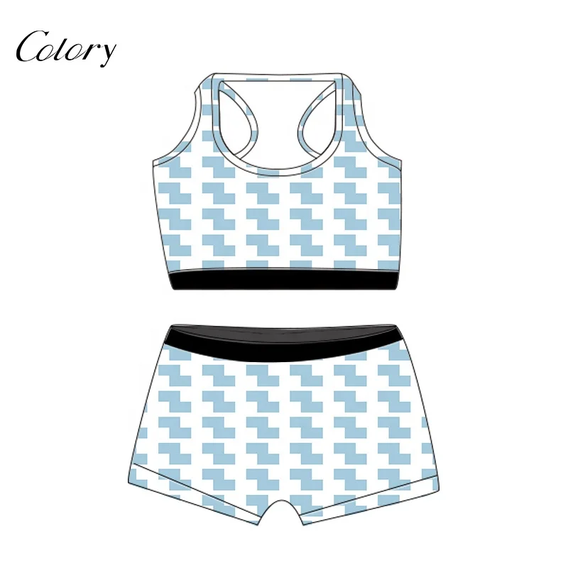 

Colory Summer 2 Piece Women Gym Shorts Set, Customized color
