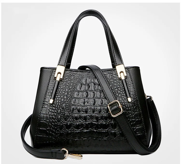 

European and American leisure female handbag mother bag crocodile shoulder bag