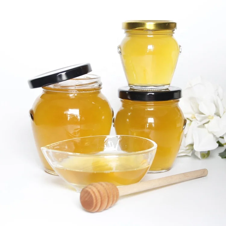 

High Quality Fancy Empty Clear Mini Glass Food Storage Jam Jar 100ml With Lid, Clear transparent