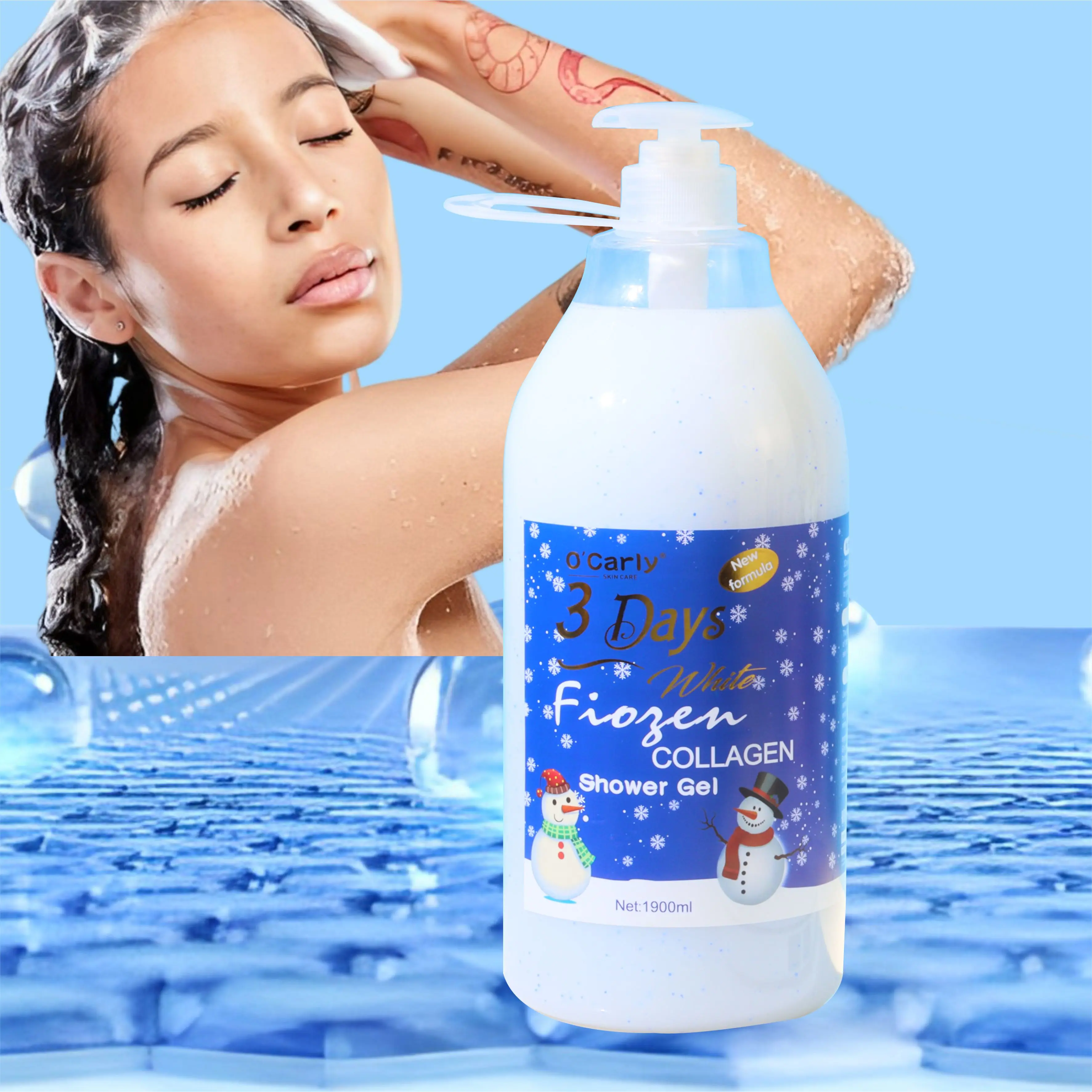 

OEM Customized Private Label Beauty Product Frozen Collagen Whitening Cleansing Moisturizing Skincare Shower Gel Body Wash