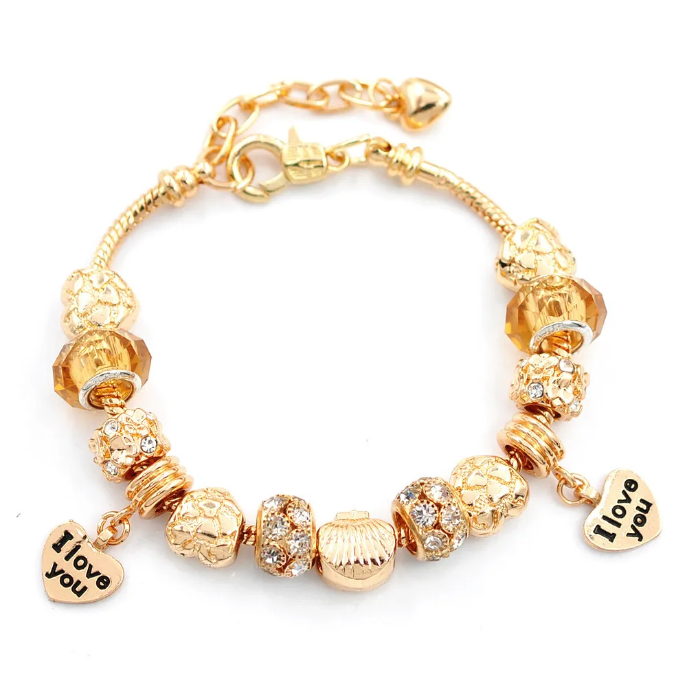 B073a Wholesale Fashion Pandora Charm Bracelets,Heart-shaped Pendant ...