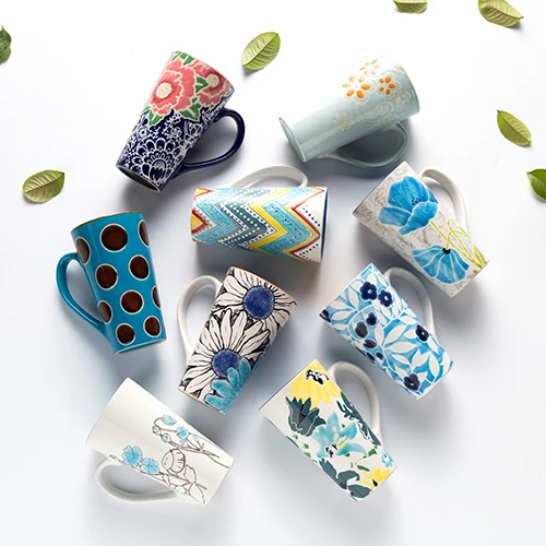 

MG-0079 Wholesale Bulk Ceramic Coffee Mug Cup print luxury ceramic mug