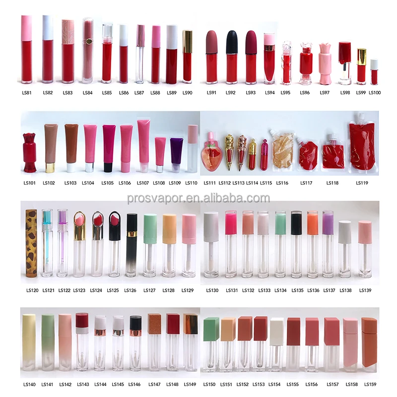 

Custom Matte Set Liquid Painless Empty Packaging Container Tube Box Private Label Waterproof Vegan Glitter Nude Red Lipstick