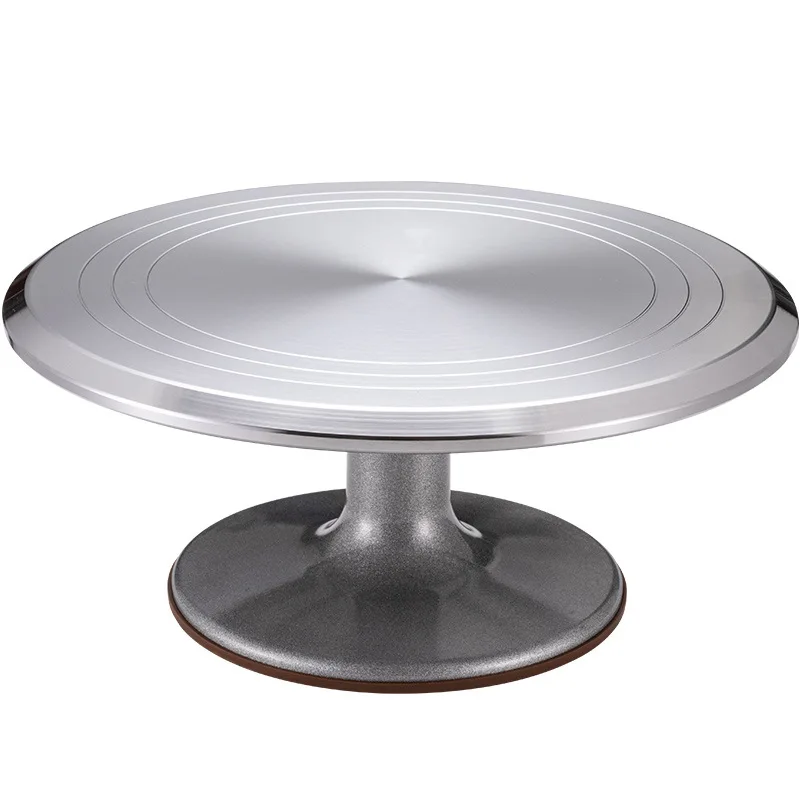

Wholesale factory price Turntable Cake Rotating Cake Stand 12 Inches Metal Cake Turntable Decorating baking Tools, Silver