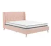 Modern Fabric Her Majesty Bed Pink Linen Full size frame garden bed princess bed