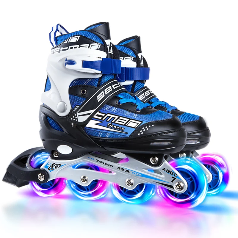 

EACHkids Quad Roller Skates Shoes Buy Glitter 4 Wheel Flashing Skates Wholesale LED Patines for Kids