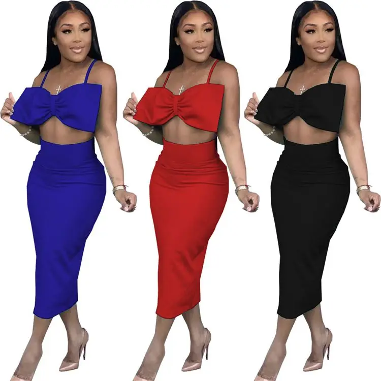 

Amazon hot sell Latest Design 2021 Sexy Womens Two Piece Skirt Set Womens Two Piece Set Two Piece Set 2021