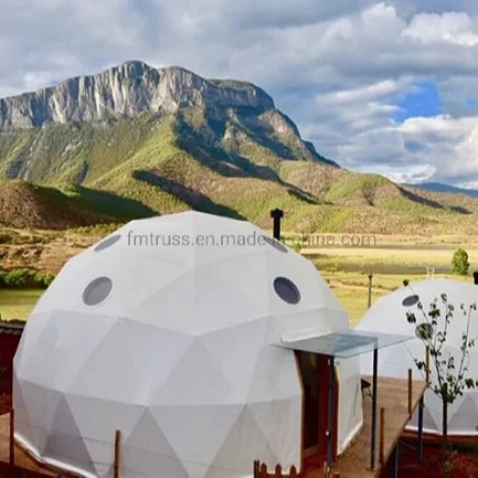 

6m Dome Tent Luxury Hotel Igloo Geodesic Dome Kit With Bathroom, White,red,yellow,optional