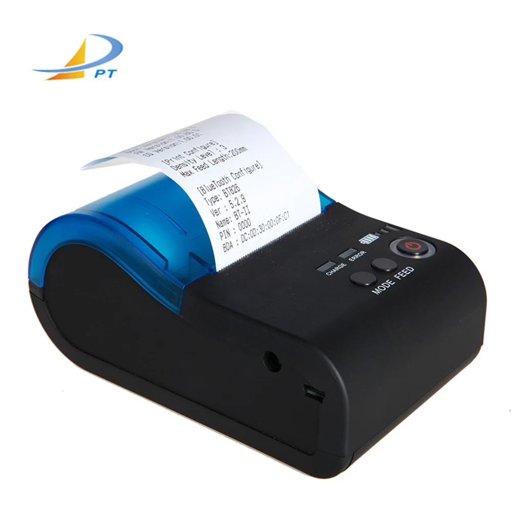 

58mm mini portable BT Wireless Blue Tooth thermal receipt printer from china printer manufacturer, Black and white