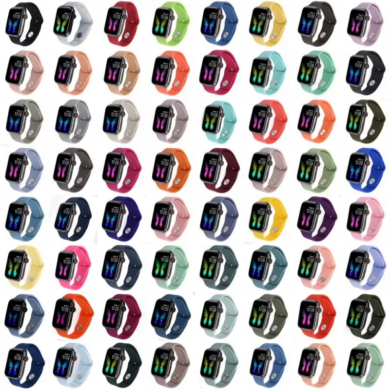 

Colorful Watch Band 38MM-44MM Replaceable Watchbands Magic Silicone Strap Band Elegant resin watch band, Multi-color optional or customized