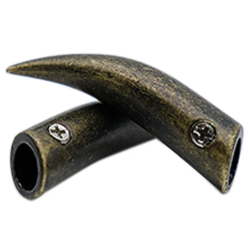 

High quality Round Metal drawstring cord custom logo Horn head Bronze Metal aglet