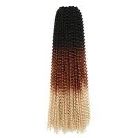 

22 inch Passion Twist Hair Ombre Blonde Water Wave Bohemian Braid Crochet Braiding Synthetic Hair Extension