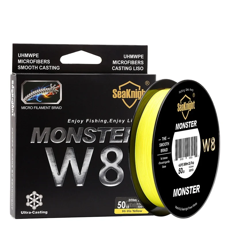 

So-Easy 300M 8 Strands Braided Fishing Line SeaKnight MONSTER W8 Fishing Line Strong Multifilament PE linha multifilamento