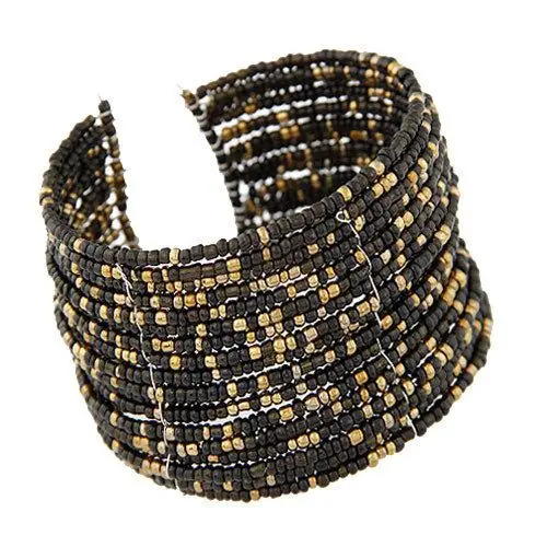 

Jachon European Bohemian style colorful rice beads open a large row of bracelets, As picture