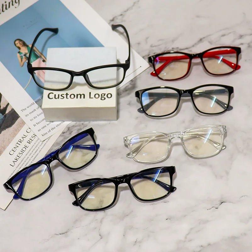 

Sales White Transparent Unisex Glasses Myopia Video Game Eye Protection China Wholesale Glasses, 6 colors