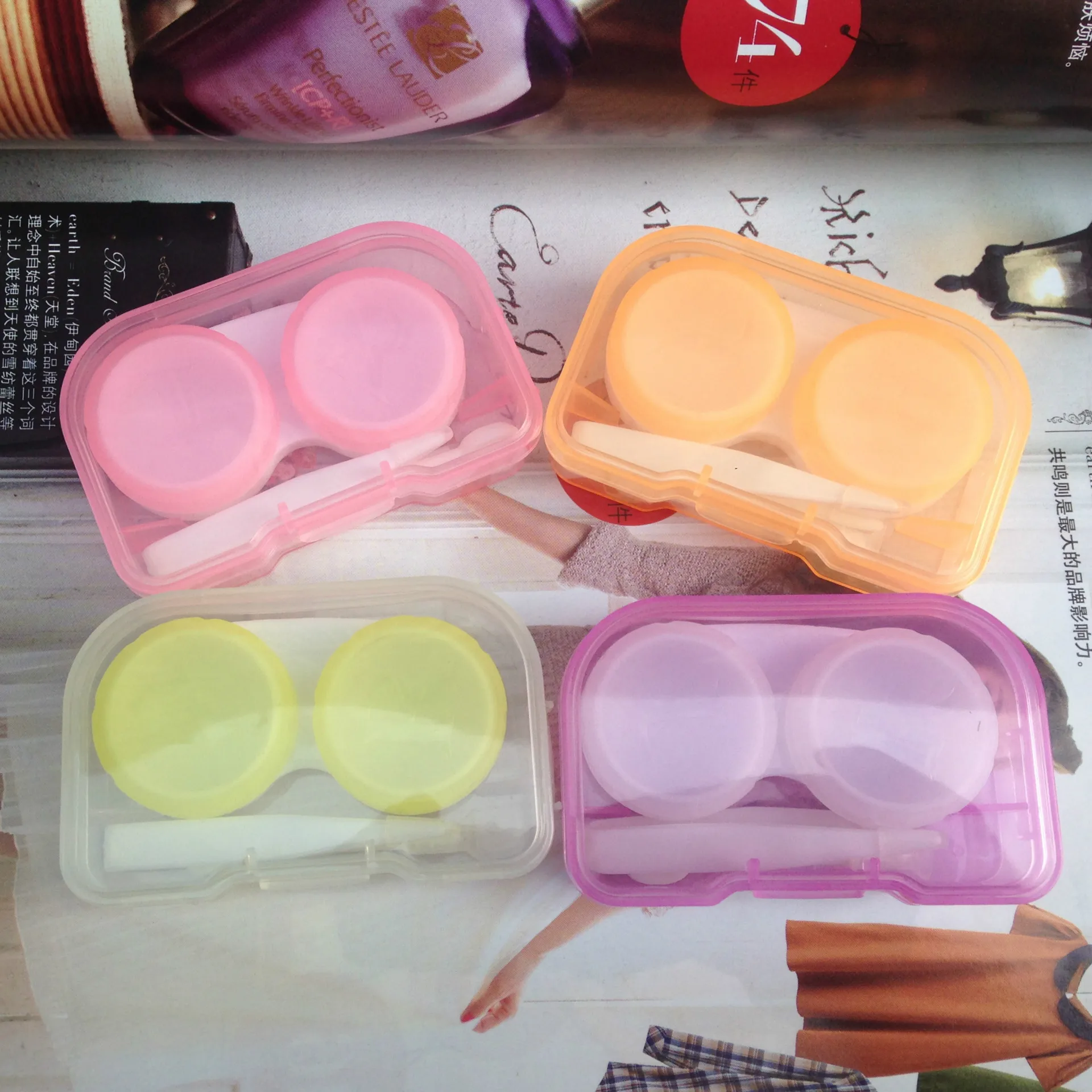 

special offer contact lenses cases cute for transparent travel kit, Picture shows