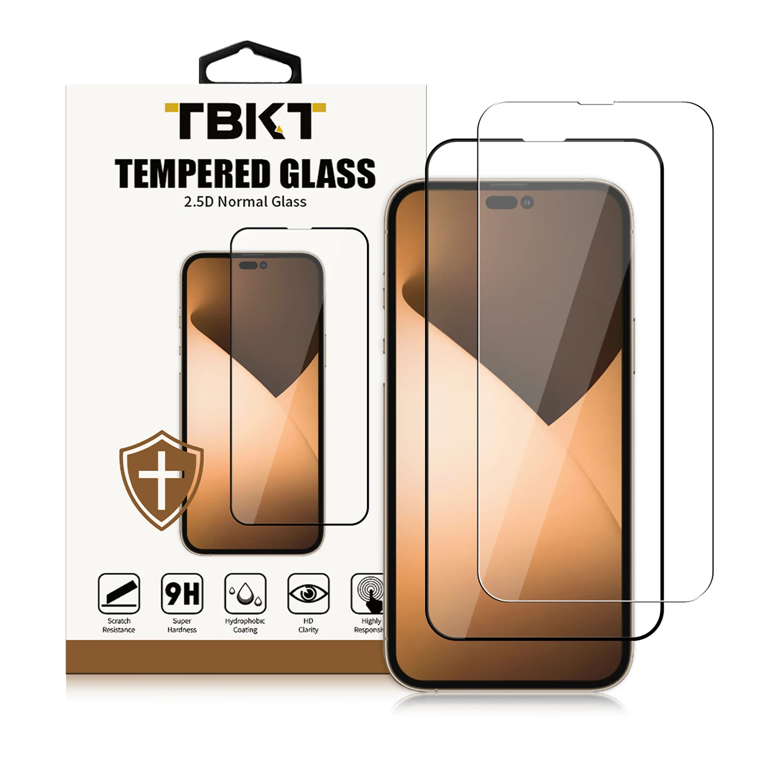 

HD Clear For iphone 14 Tempered Glass 13 12 11 0.33mm 2.5D Full Coverage 9H Screen Protector For iphone 13