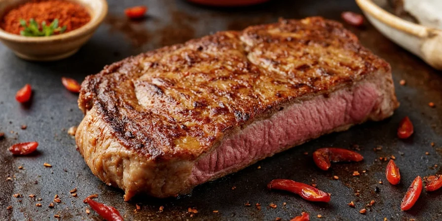 Dry brined steak resting in fridge