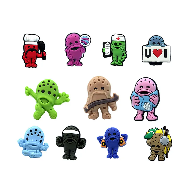 

high quality pvc rubber colorful cute shoe lace charms jibitz for croc clog shoes decoration custom charms wholesale Via DHL