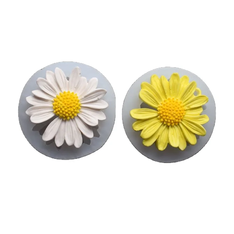 

New design silicone fudge cake decoration with sun flower-like silicone mold, Pink